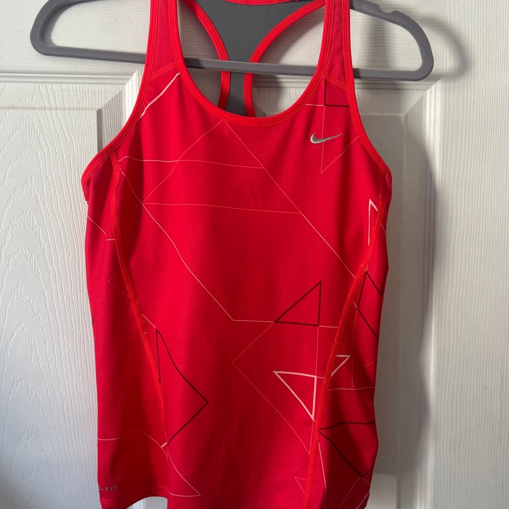 Nike Women's Geometric Red Tank Top